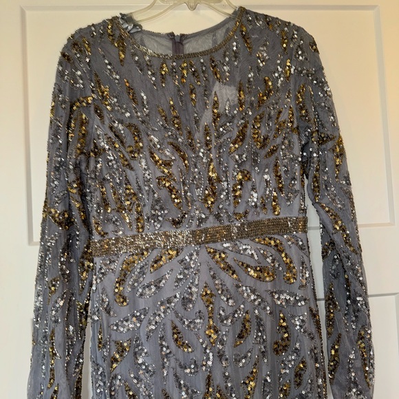 New | MAC DUGGAL 5124 |  Beaded Long Sleeve Evening Gown 6 - Picture 6 of 8